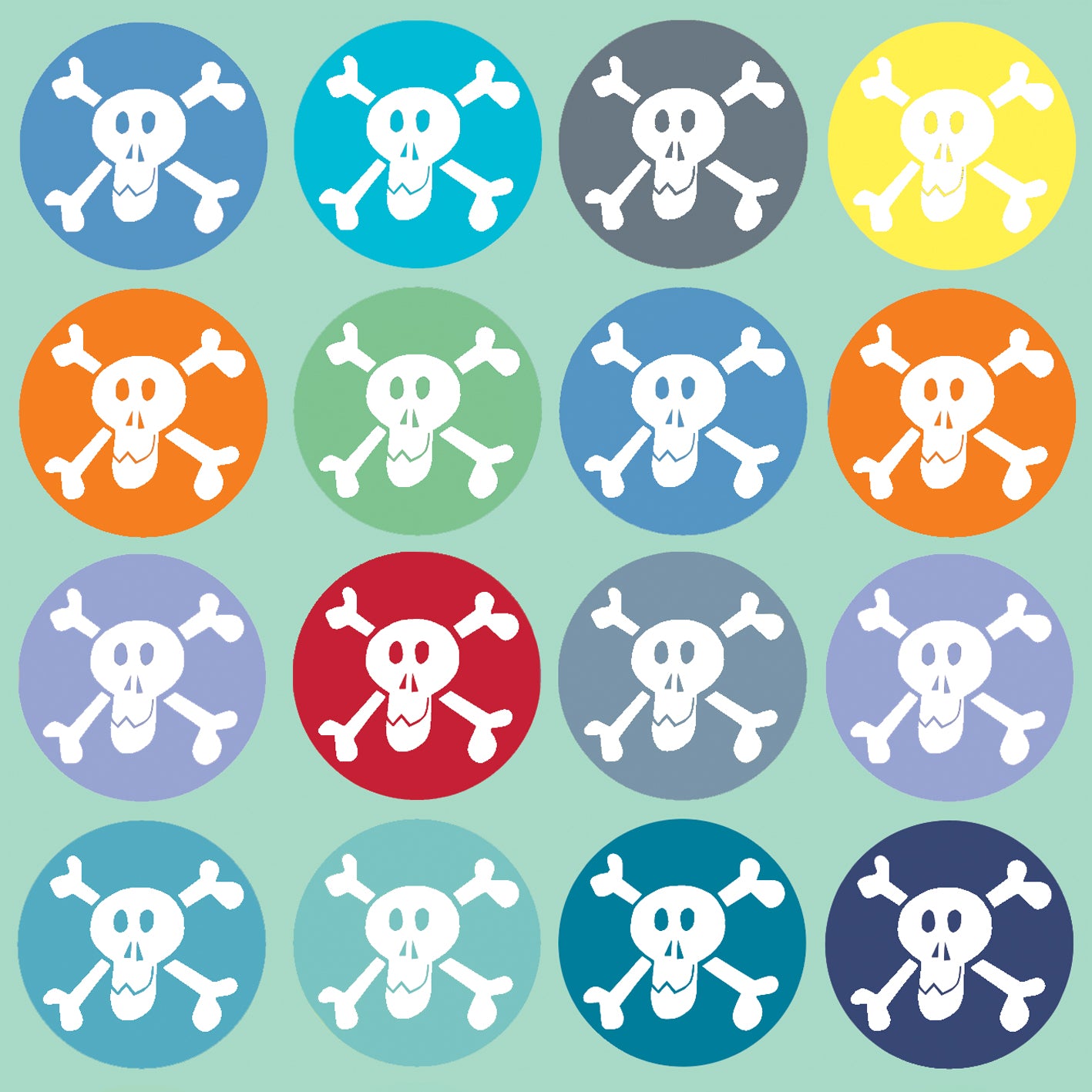 WP04 skulls wrapping paper