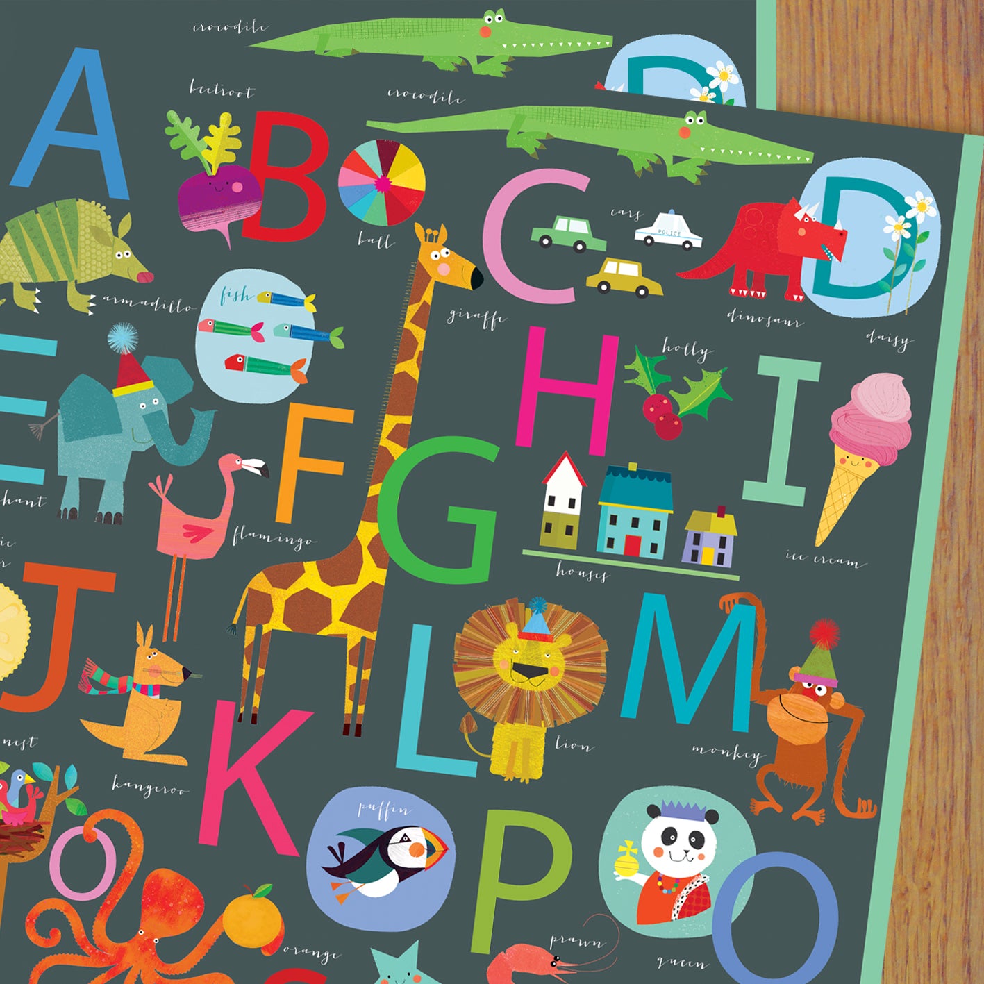 WP122 alphabet wrapping paper