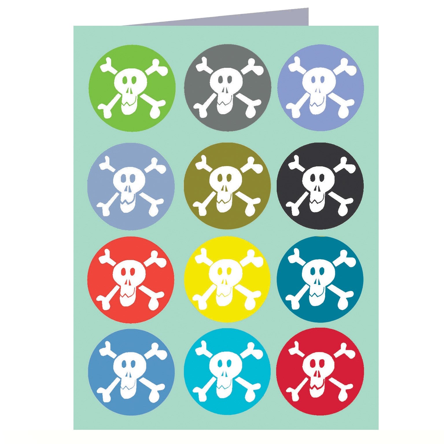 WTW04 mini skulls greetings card
