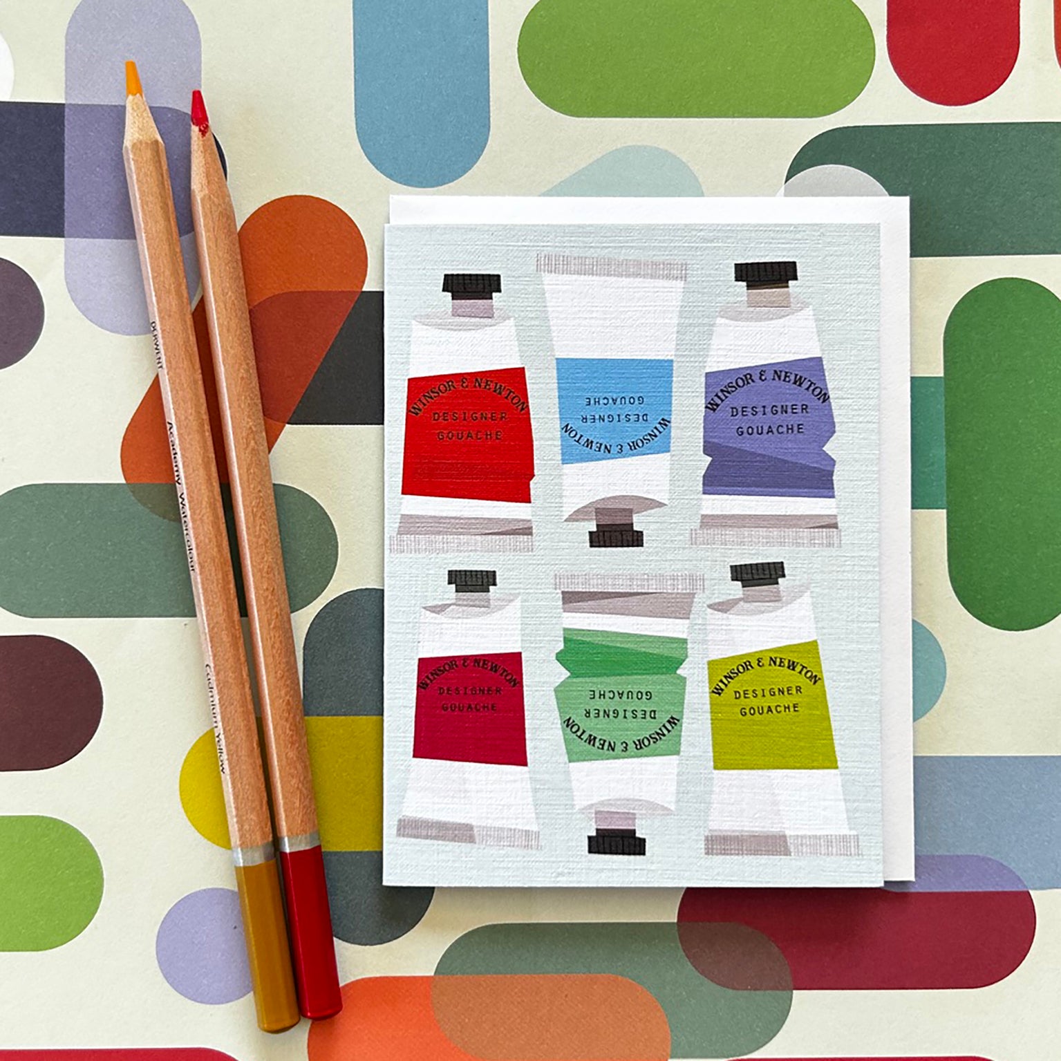 WTW140 mini paint tubes greetings card
