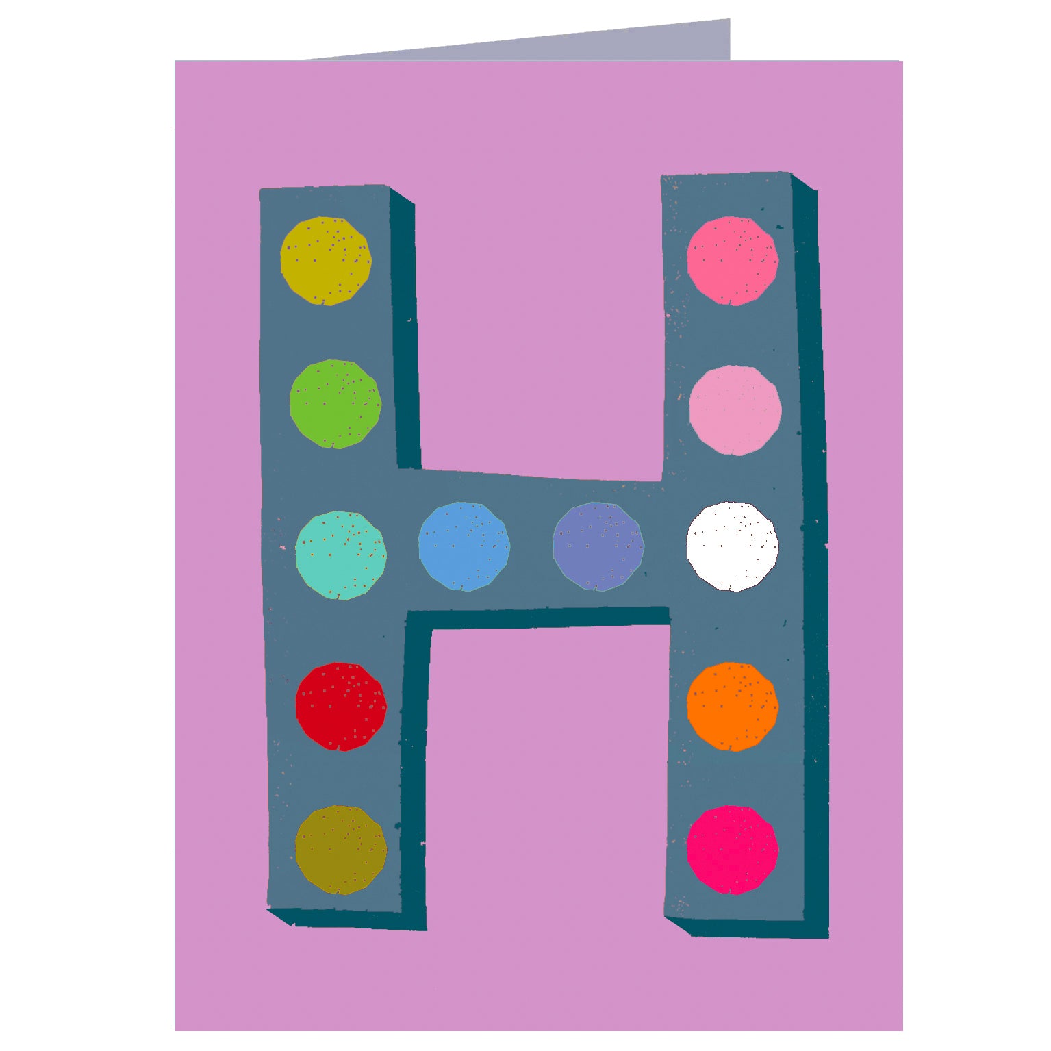 XA08 mini H alphabet  card