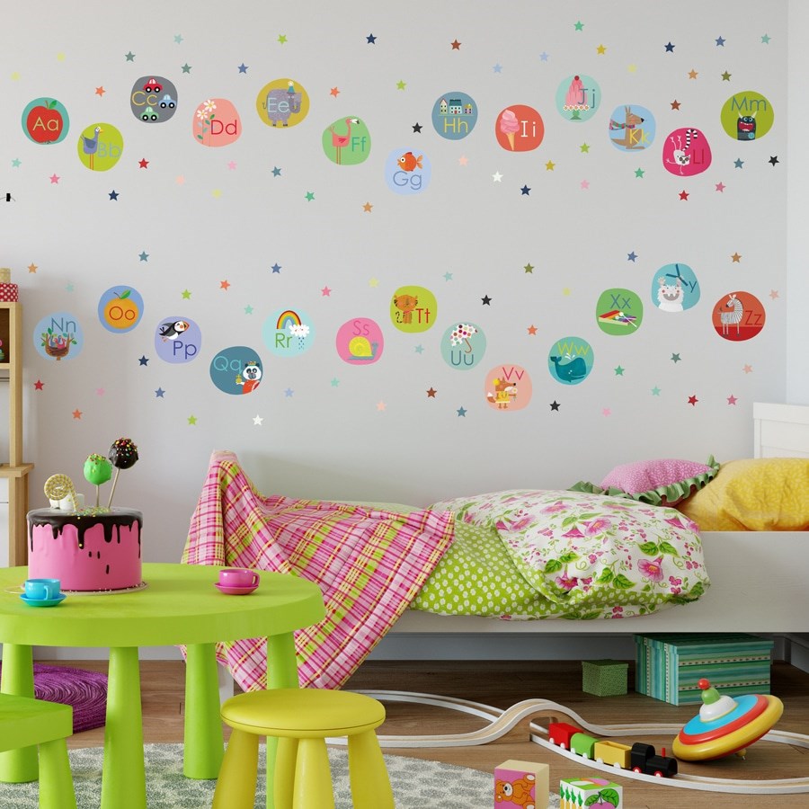 WS15 Alphabet Wall Sticker Pack - large size
