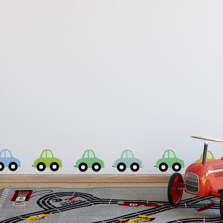 WS07 Colourful Cars Wall Sticker Pack - regular size
