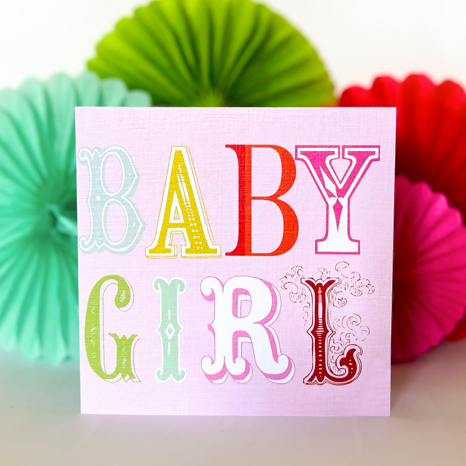 NB03 wordy baby girl card