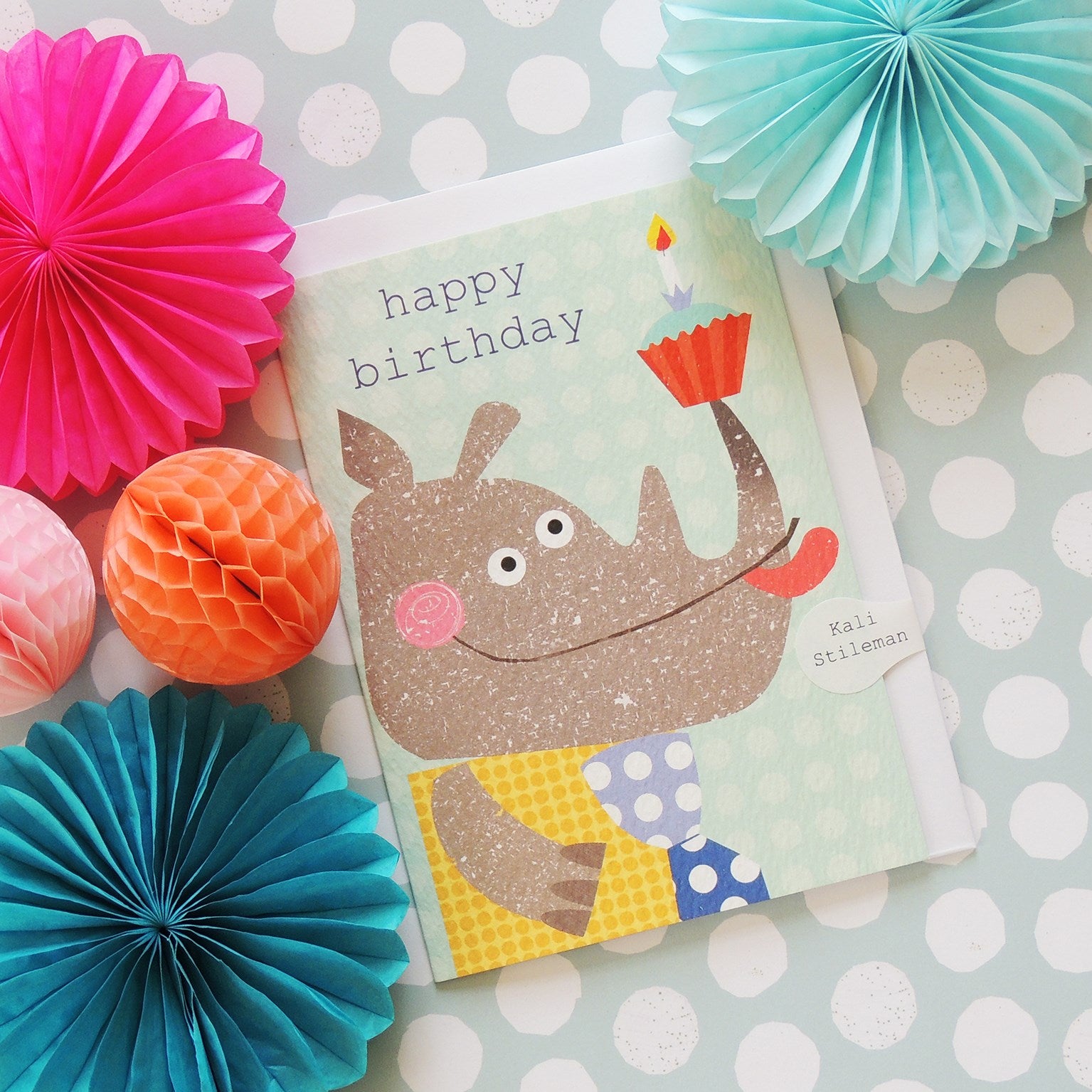 OS15 rhino happy birthday card