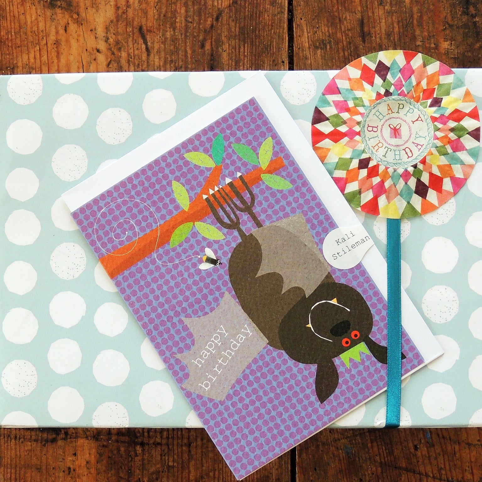 OS18 bat happy birthday card