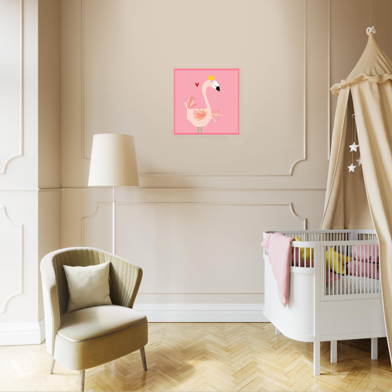 PT42 Frilly Flamingo Art Print