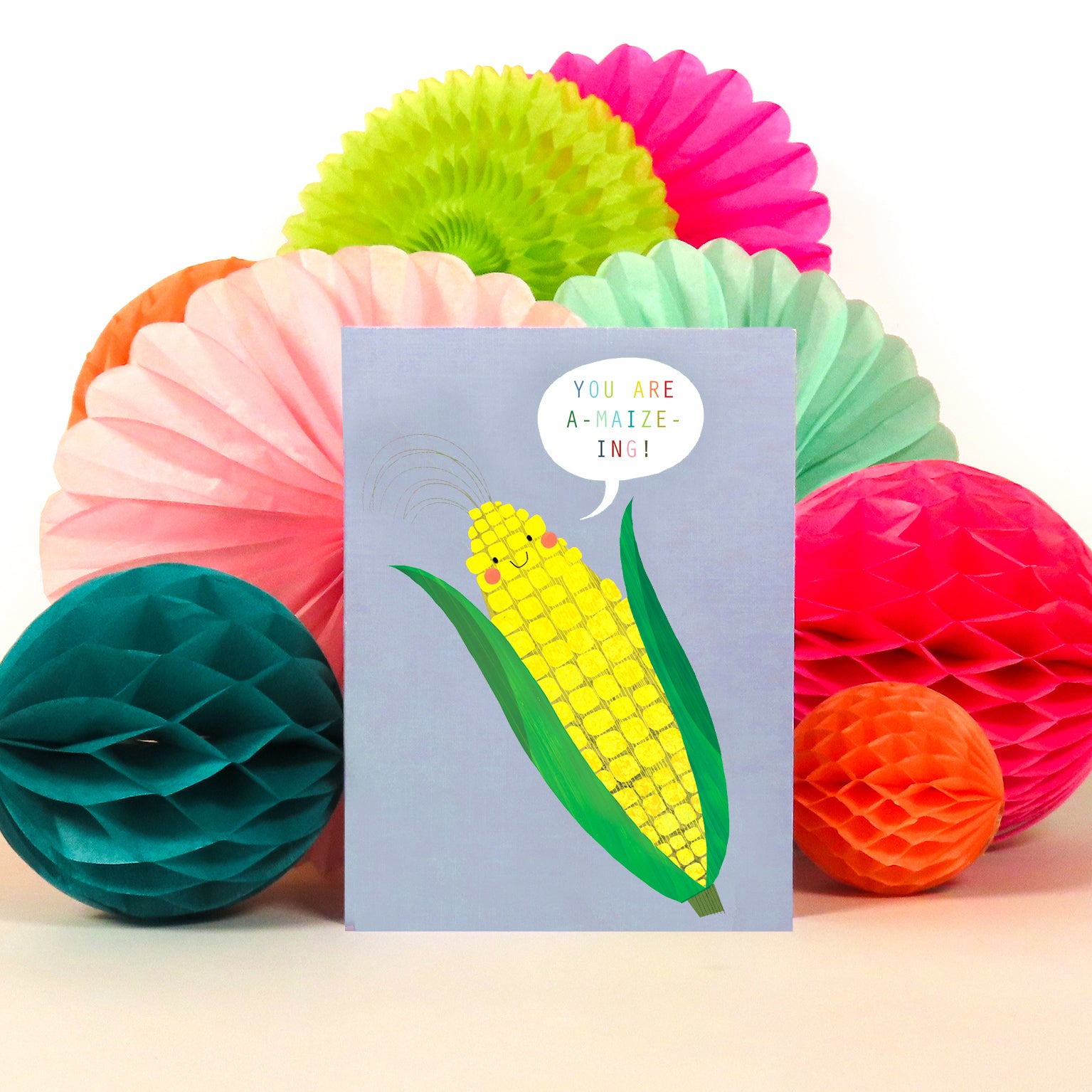 SM86 mini maize greetings card