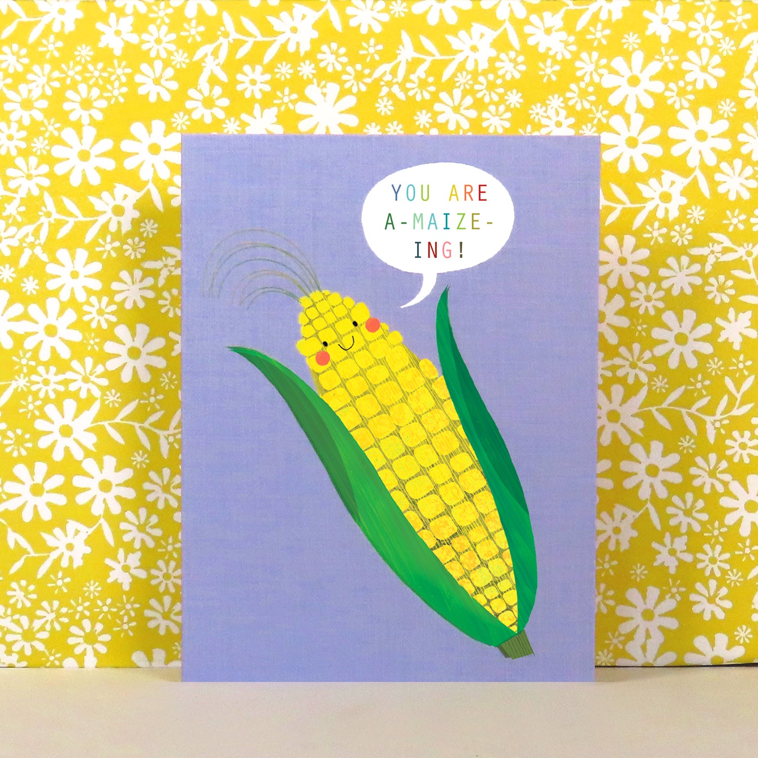 SM86 mini maize greetings card