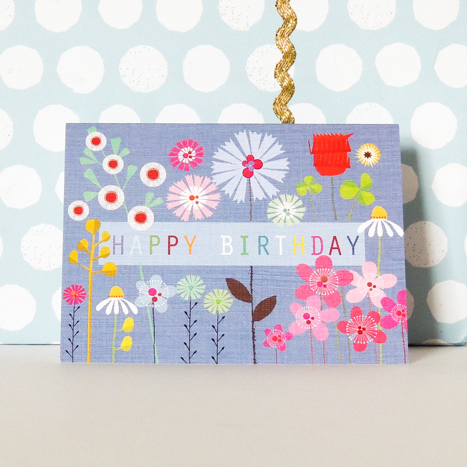 TW515 mini floral happy birthday card
