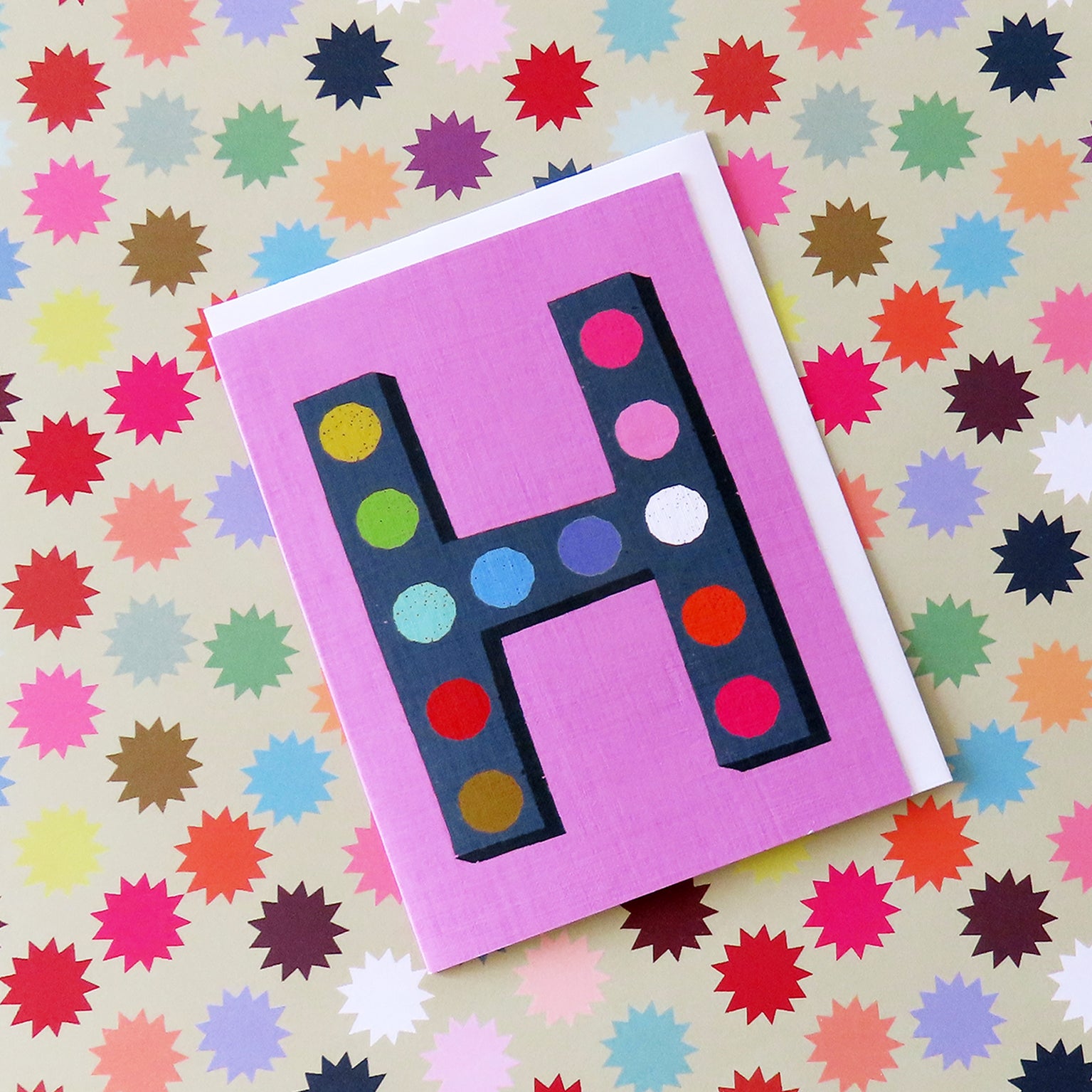 XA08 mini H alphabet  card